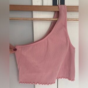 Spiritual Gangster “Luna” Ribbed One Shoulder Tank